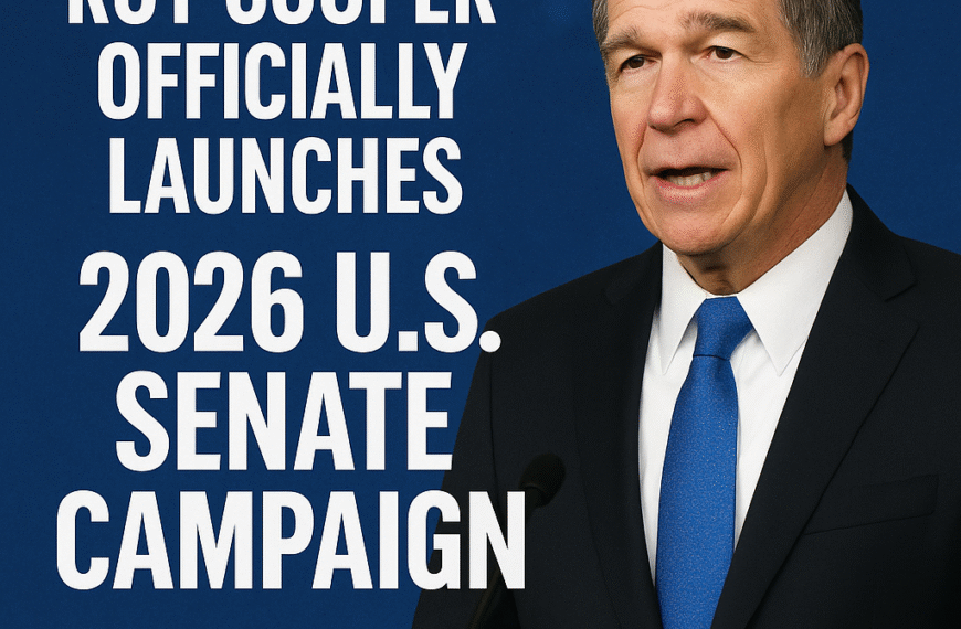 Roy Cooper officially launches North Carolina Senate bid.